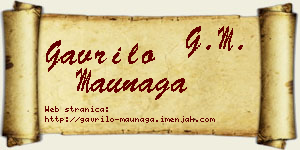 Gavrilo Maunaga vizit kartica